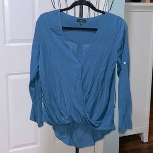 Aakaa Blue Blouse, Size S